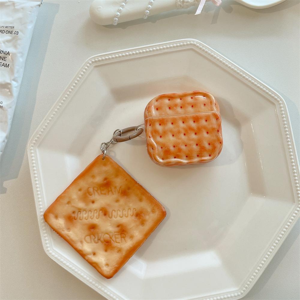 Niche twist biscuit earphone cover for Apple AirPods 1 /1 generation creative pendant case PRO1 cartoon PRO1