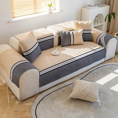 Cuscino per divano in cotone e lino, moderno, semplice, telo copridivano, telo copri-tessuto, all-inclusive, antiscivolo, universale per tutte le stagioni, cuscino per seduta, ispessito