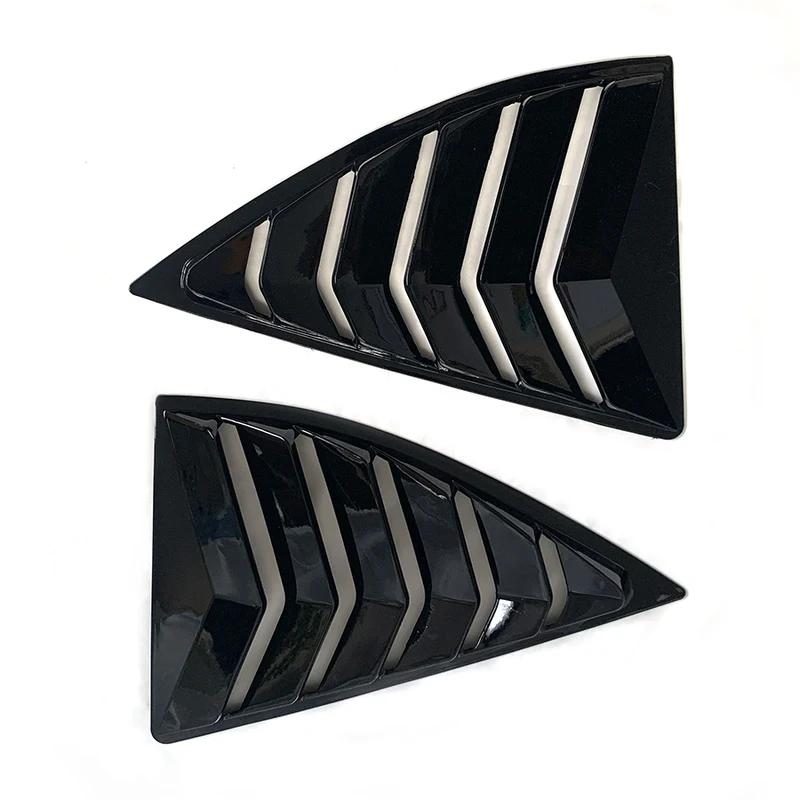 Gloss Black Car Side Window Louver For Chevrolet Camaro 2010 - 2015 2011 2012 2013 Car Rear Window Shutter Cover Spoiler Glossy Black
