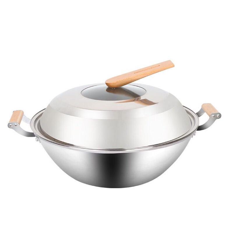 Yiceng 42cm Large Capacity 304 Stainless Steel Soup Stew Pot with Lid