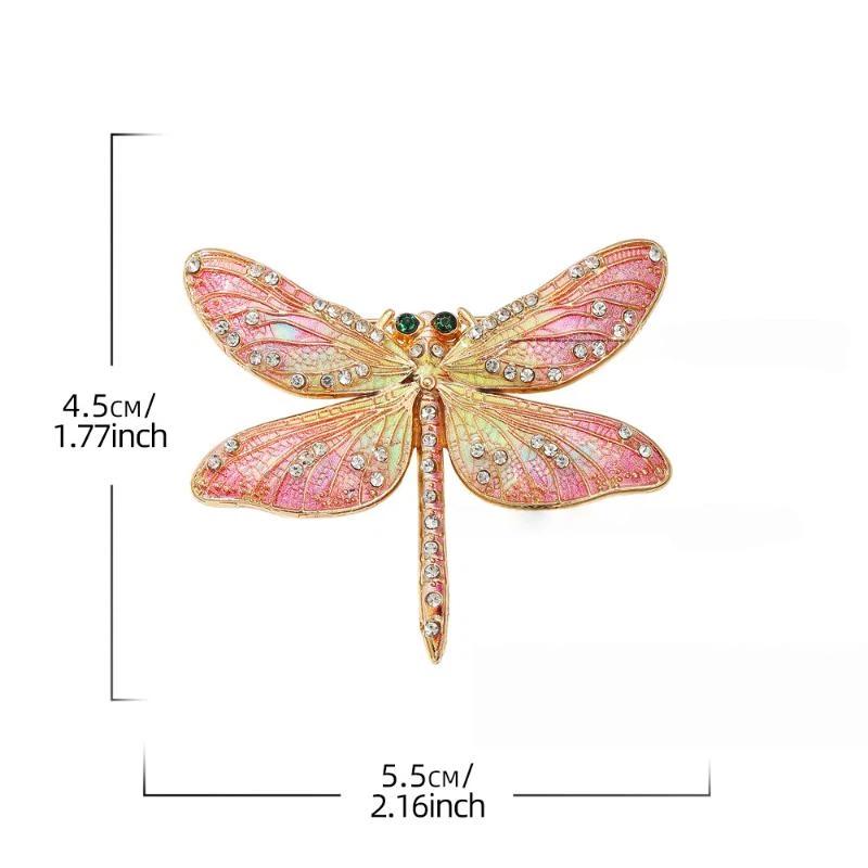 1Pcs Unisex Rhinestone Insects Office Party Brooch Pins Gifts Beautiful Dragonfly Brooches For Women