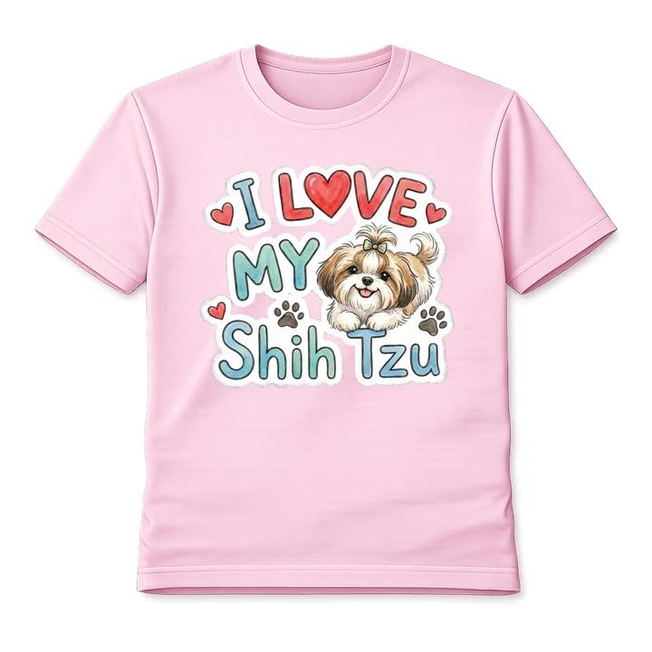 I Love My Shih Tzu Cute Dog Unisex T-Shirt Gift Puppy Lover Graphic Tee XL