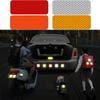 3*8cm Car Bumper Reflective Stickers Reflective Warning Strip Tape Secure Reflector Stickers Decals Safety Warning Tape 10pcs