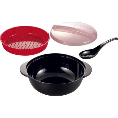 NEIGHBOR CLOWN Ramen Maker, Noodle Maker for Udon, Yakisoba, and Soba Noodles, Instant Noodles, Microwave Cookware, Grill Pot, RC Sticker Included, Ma