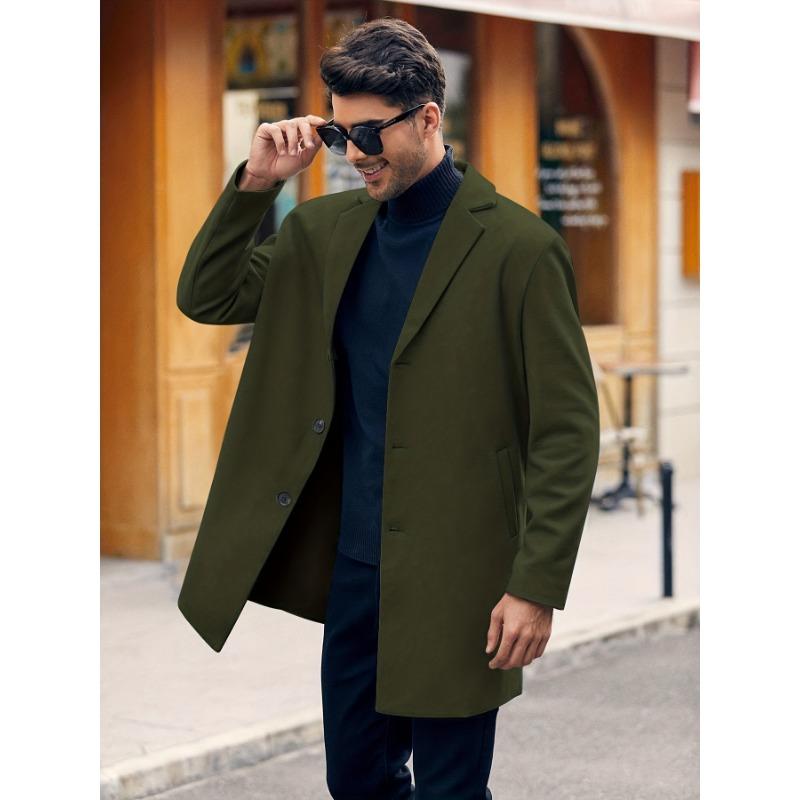 Male Streetwear Jackets Man's Solid Color Casual Outerwear And Coats Single Breasted Lapel Wool Men's Jacket For Spring Winter