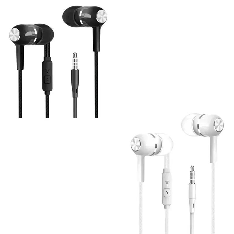1/2/3/4Pcs Universal 3.5mm Wired Headphones Sport Earbuds with Bass Phone Earphones Stereo Headset with Mic Volume Control