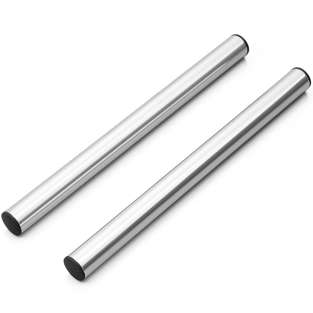 Daytona Machined Straight Handlebars for Separate Handlebars of Handlebar Diameter 69462 (Set 2), 22.2mm, Silver,