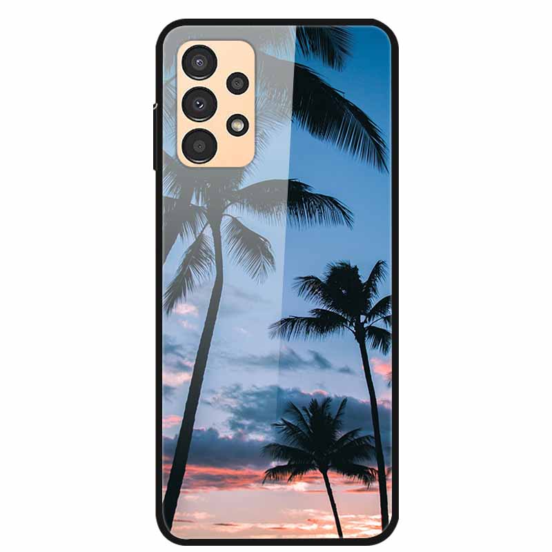 Funda para Samsung A53 5G 2022 Mármol Vidrio Templado Tapa Dura para Fundas de Teléfono Samsung Galaxy A33 A73 5G Protección Fundas