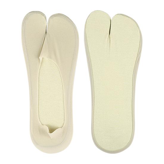 Breathable Toe Socks 2-Toe Invisible Liner Socks with Anti-Slip Silicone Ultra-Thin Moisture-Wicking Socks for Loafers Sneakers