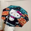 1PC Halloween Hello Kitty Automatic Folding Umbrella | Vibrant Motif & Compact Design for Everyoneyy250930056