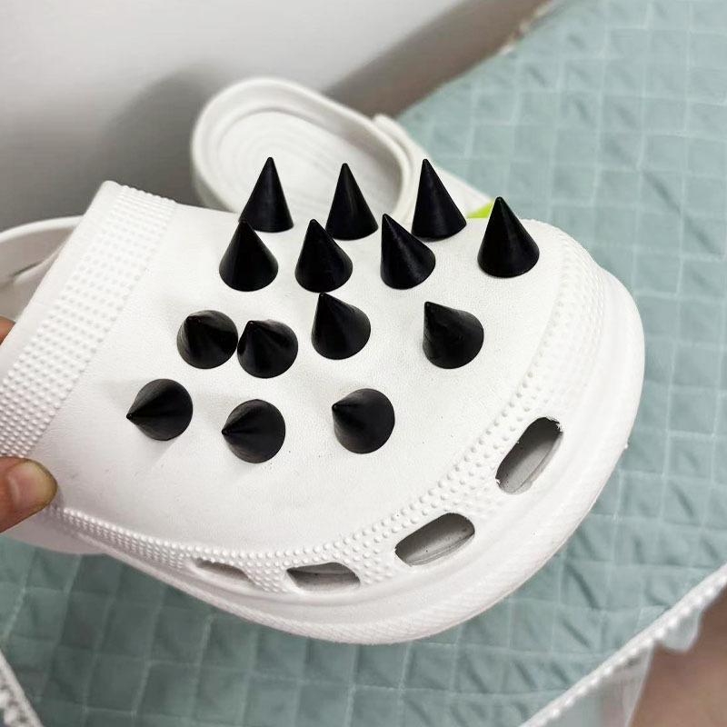 10Pcs Waterproof PVC Shoe Charms Multi-color Rivet Creative Clog Decor Accessories for Garden Shoes Party Favors