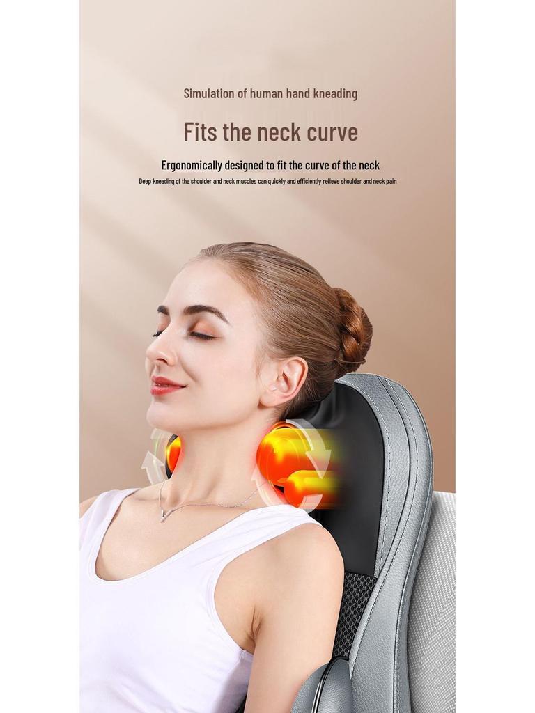 Portable Heated Massage Chair Cushion for Office, Home, and Car