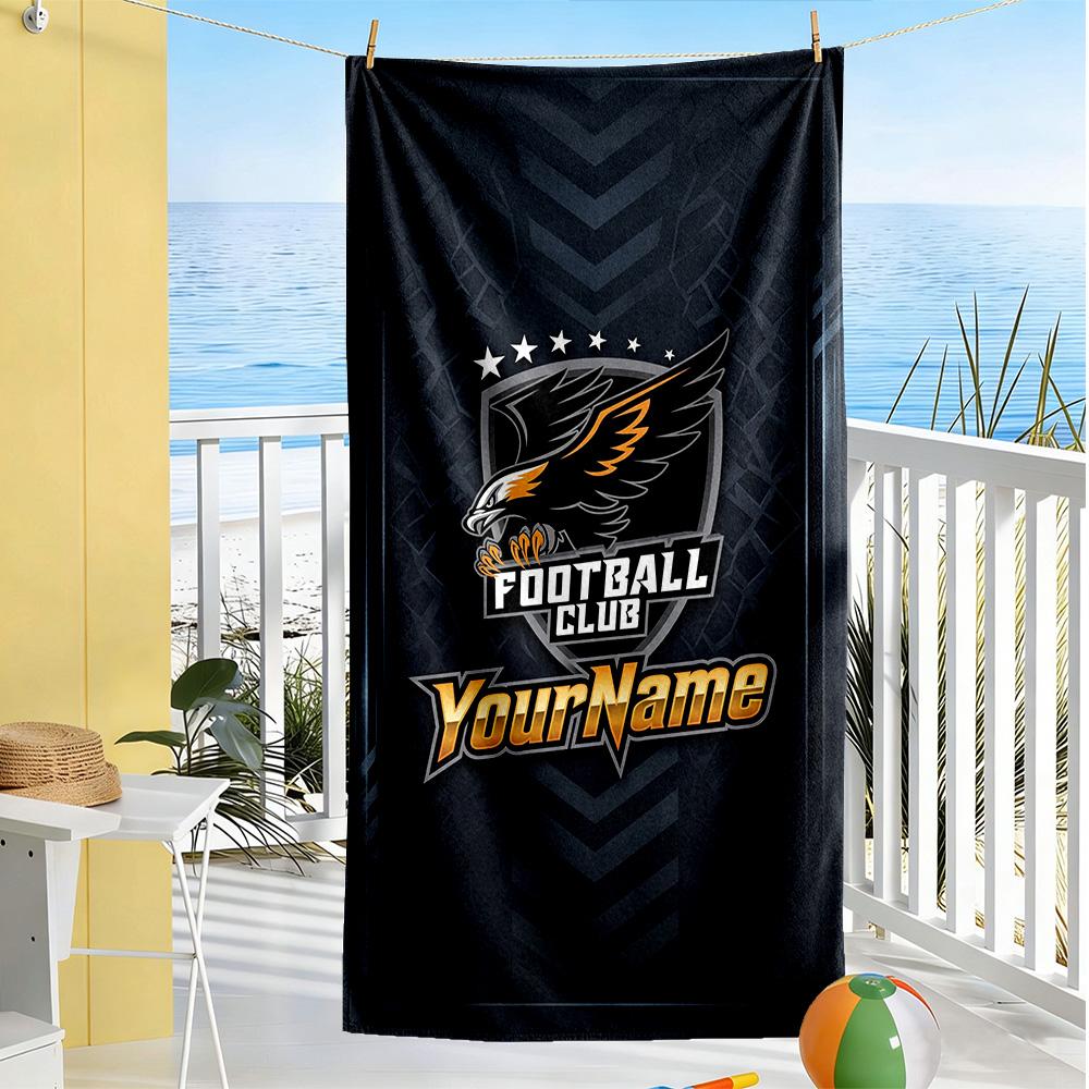 Philadelphia Eagles Customize Text Beach Towel Soft Durable Quickdry Suitable For Sports Travel Swimming Yoga Bathroom Beach And Pool