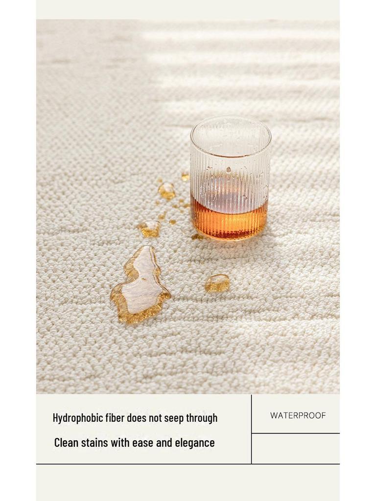 2024 Waterproof Anti-Fouling Washable Diatom Silk Sofa Carpet for Living Room - Light Luxury Autumn/Winter Edition