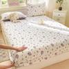 100% Cotton Bed Sheets Flower Printed Fitted Bed Sheet On Elastic Single/Queen/King Pure Cotton Bedsheets Sabanas Matrimoniales