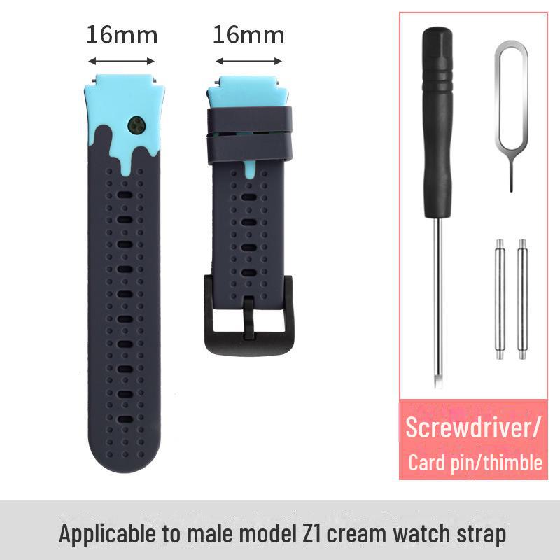 

Совместимо с поддельными детскими часами-телефонами - силиконовый ремешок 16 мм не подходит для часов Xiaotiancai.