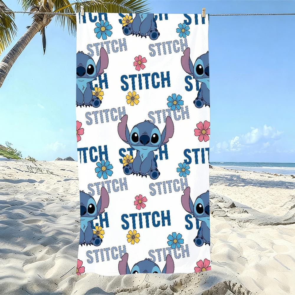 American Cartoon Figure Print Thick Microfiber Beach Towel Quick Dry Bath Blanket For Kids