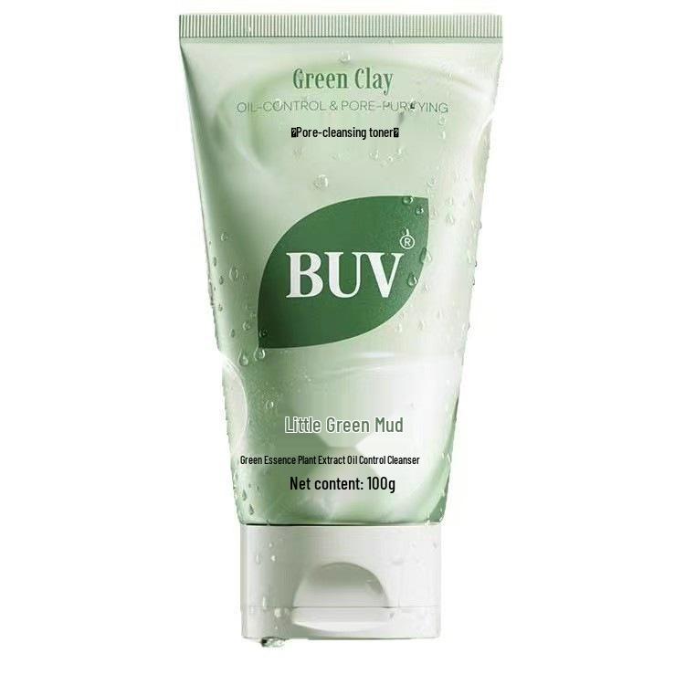 BUV New Chlorophyll & Amino Acid Green Mud Cleanser: Pore-Minimizing, Deep Cleansing Blackhead Solution Default