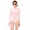Womens UV Protection Full Coverage Diving Suit With Half Zipper Conservative Cut Swimwear Snorkeling Water Sports