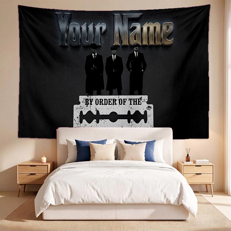Peaky Blinderes (1) Custom Name Tapestry Wall Hanging Tapestry Wall Art Decor for Bedroom Living Room
