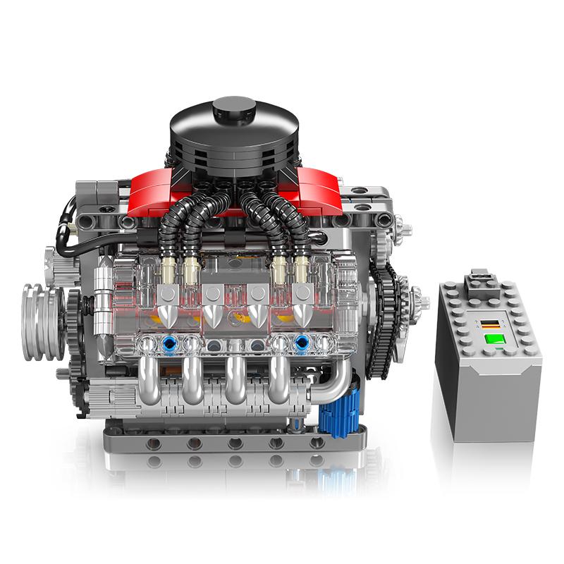 487Pcs Lsx454 V8 Engine Building Blocks Sets Technical Simulated Small Particle Assembly Bricks Model Toys Gifts For Holiday