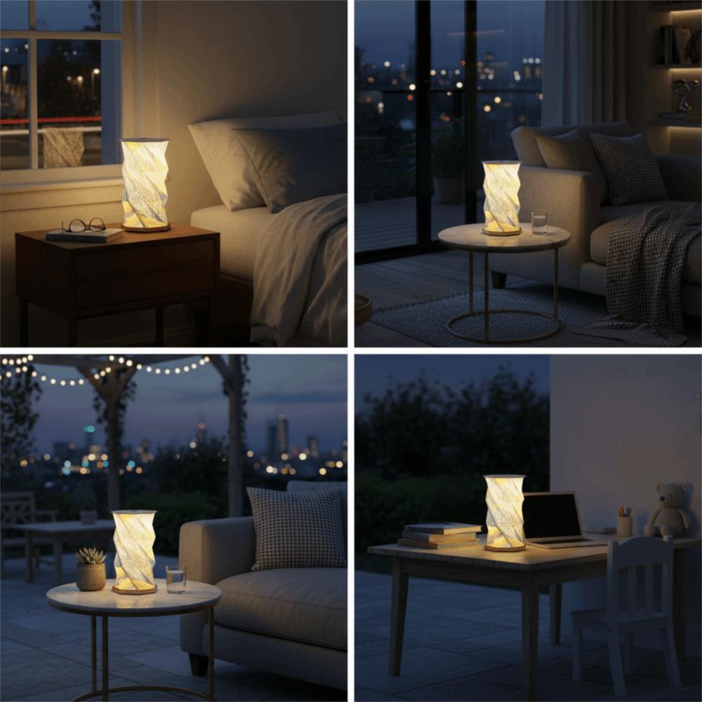 Creative Art Starry Night Light Starry Sky Pattern Origami Lamp Led Table Lamp  Christmas Gift