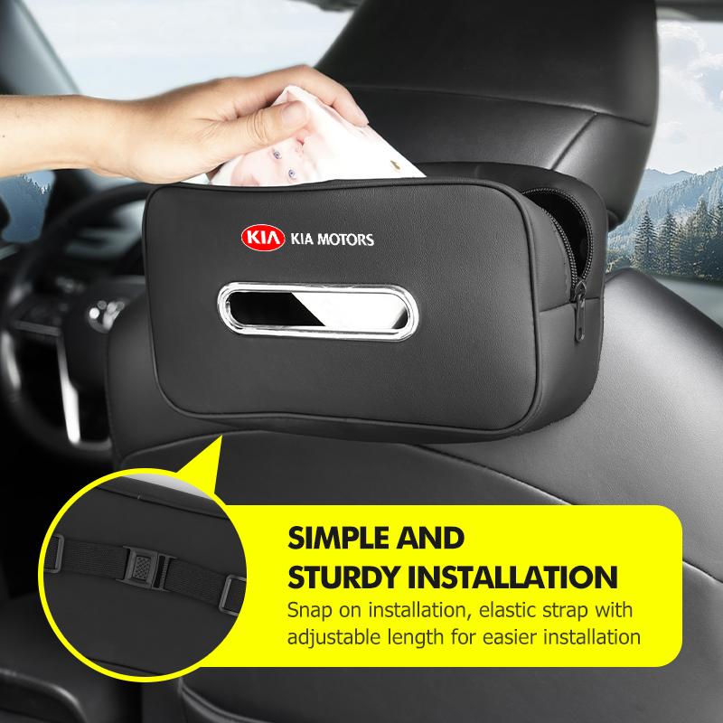 Car Paper Towel Bag Headrest Decor Tissue Backseat Paper Box For KIA Ceed Sportage Rio K5 K2 Optima Cerato Venga Sedona