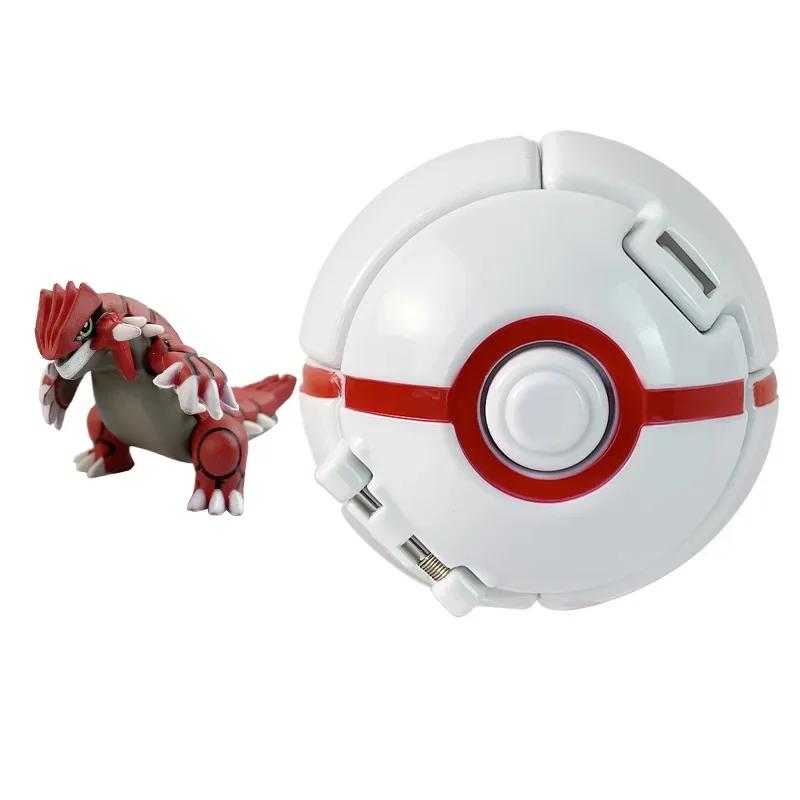 Pokemon Ball with Figure Poke Pokeball Mew Groudon Solgaleo Mewtwo Pikachu Meowth Charizard Kyogre Fennekin Froakie Chespin Toy