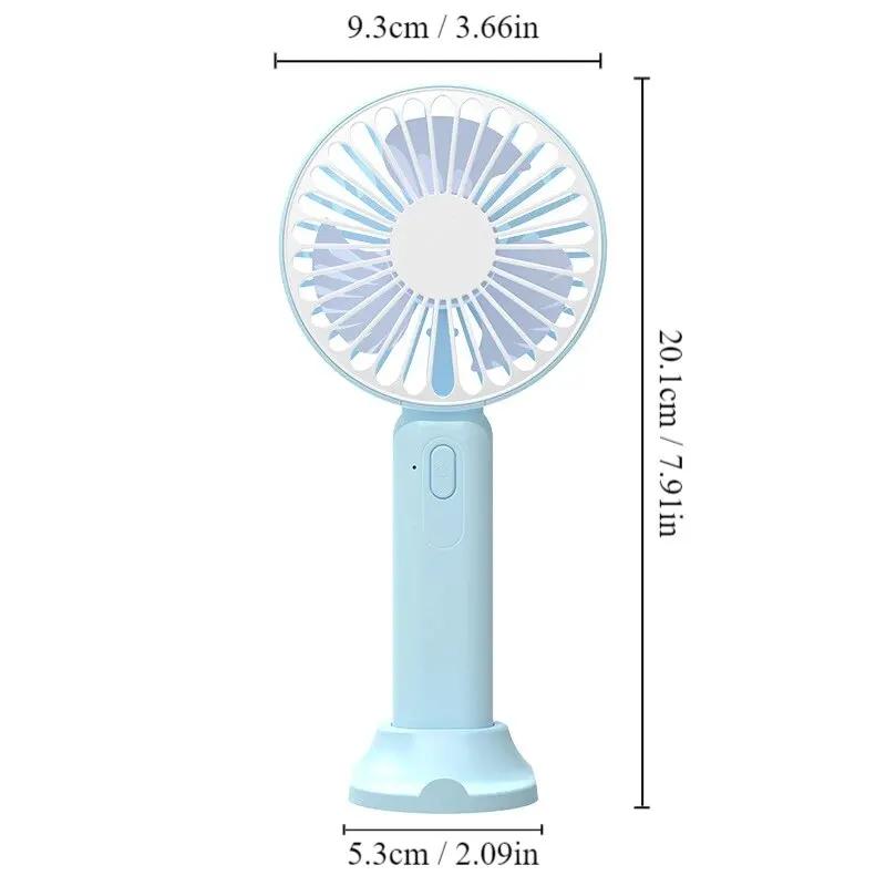 1PC new portable fan Usb Mini portable large wind pocket fan office desktop multi-function folding head small electric fan