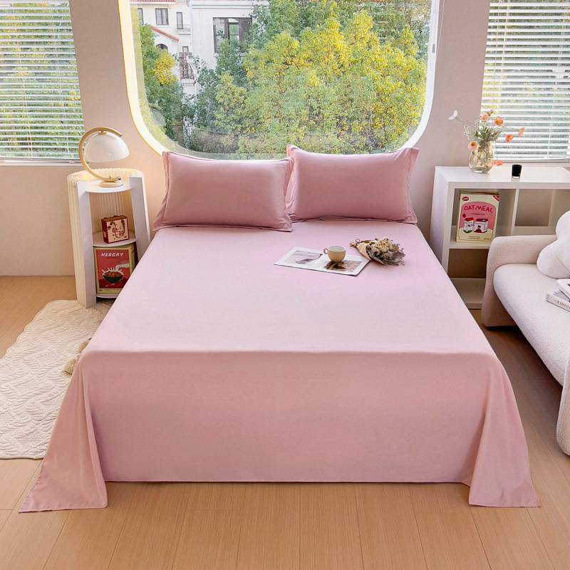 Modern Minimalist Cotton Bed Sheet With Soft Washable Fabric For Single Dorm Bed