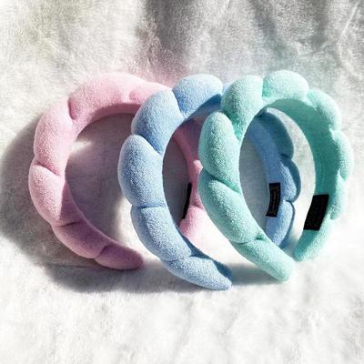 Svamp Pannband Bevandrat Pannband Puffigt Pannband Makeup Bubble Terry Cloth Co Spa Retro Hårband Mjukt hårband Huvudbonader