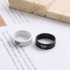 RUI RUI YU 2PCS Männer Frauen Ring Einfache Mode Schwarz Weiß Paar Ring Kombination Liebe Herz Paar Ring für