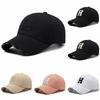 Letter H Embroidery Baseball Cap Outdoors Breathable Sun Protection Peaked Hat