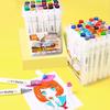 Baitong Double-Ended Triangular Marker Pen Set: Alcohol & Oil-Based, Quick-Drying, Available In 12/24/36/48/60 Colors.