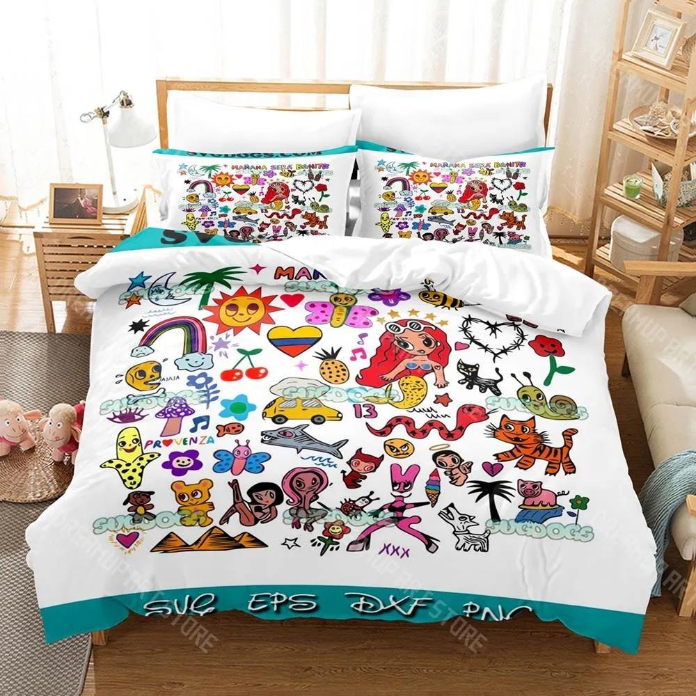 3D Print Karol G Mermaid Manana Sera Bonito SVG Bedding Set Single Double King Bed Set Children's Bedroom Duvet Set