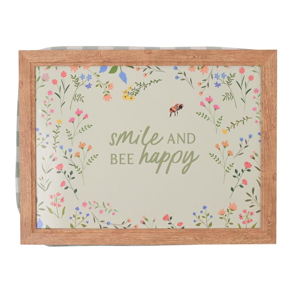 The Cottage Garden Lap Tray - Smile And Be Happy