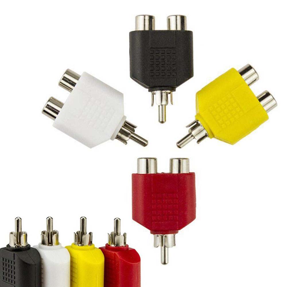 RCA Male to Female Audio Plug Audio Adapter Audio Cable Y Adapter Connectors Plugs RCA to 2 RCA