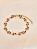 European and American stainless steel light luxury bracelet gradual change treasure cherry shape pink diamond jewelry