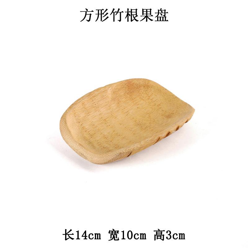 Bamboo products Dried fruit tray Separated dried fruit tray Living room fruit tray Melon seed snack box Candy box Bamboo wood tray Dinner plate