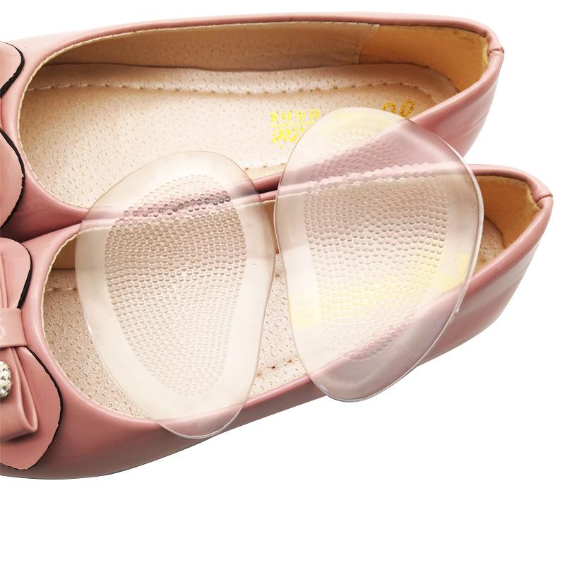 Shock-Absorbing Non-Slip Silicone Gel Forefoot Pads - Transparent, Anti-Pain, Wear-Resistant Sports Half Pads