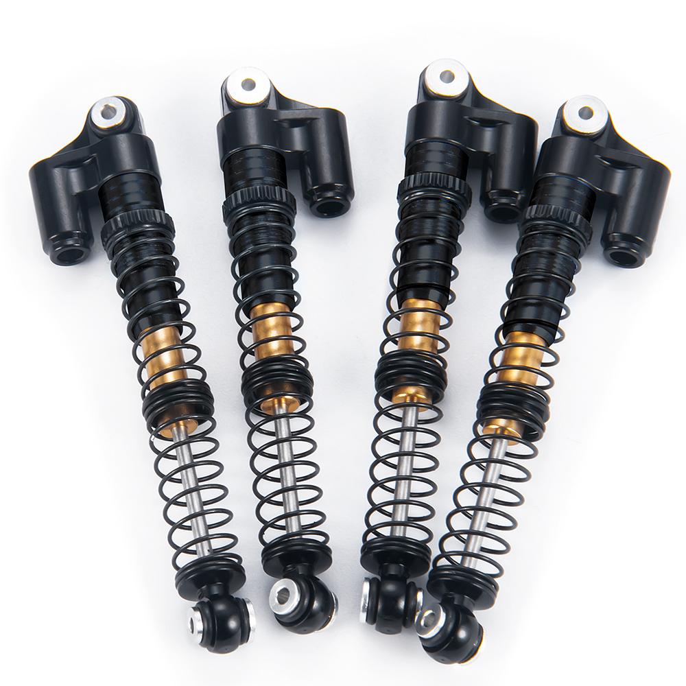 YEAHRUN 4PCS 53mm Shock Absorber Aluminum Threaded Tele Damper Upgrades for 1/24 RC Car Axial SCX24 JLU Gladiator Micro Crawler
