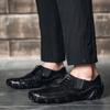 39-46 Mode Herr Casual Läderskor Loafers Moccasins Platt Körskor