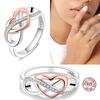 925 Silver Eternal Love Ring Women Sparkling Engagement Jewelry Classic Anniversary Gift