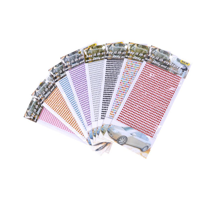 750Pcs/Set 3Mm Diy Phone Car Pc Decor Self-Adhesive   Stickers