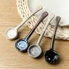 4PCS Under-glaze Painting Coffee Stirring Spoon Handmade Dessert Spoon Soup Spoon  Afternoon Tea
