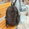 New Fashionable Leopard Print Backpack for Women, Versatile Casual Travel Backpack, Spicy Girl Style Backpack, Instagram Niche