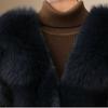 Autumn Winter Women's Fox Fur Coat Fur Leather Patchwork Leather Jacket