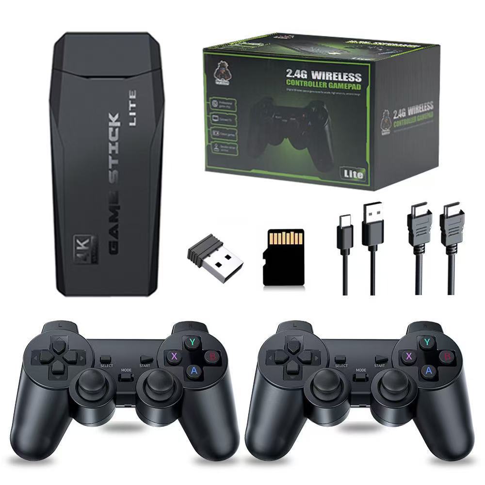 M8 for TV 4K 24G Wireless Arcade Game Console U-Boat Joystick Host HD Controller Home Retro Style Compatible with PC-USB