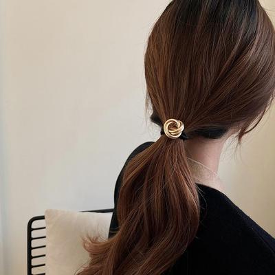 Elegantes rundes Haarband aus japanischem Designer-Metall – vielseitiges, schlichtes und stilvolles Haar-Accessoire