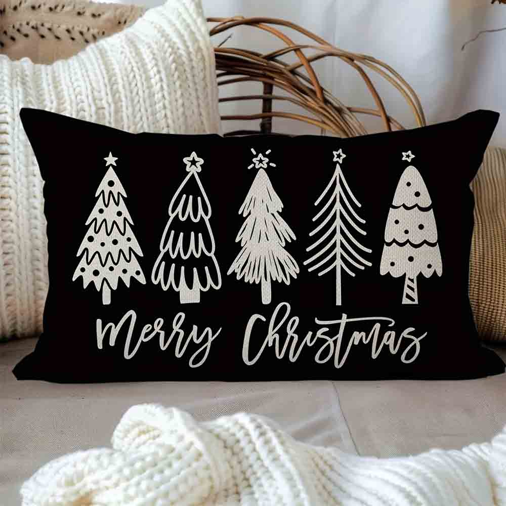 1PC Christmas Themed Printed Pillows Double-sided Printed Square Pillowcases For Home Decoration Christmas Living Room Sofas